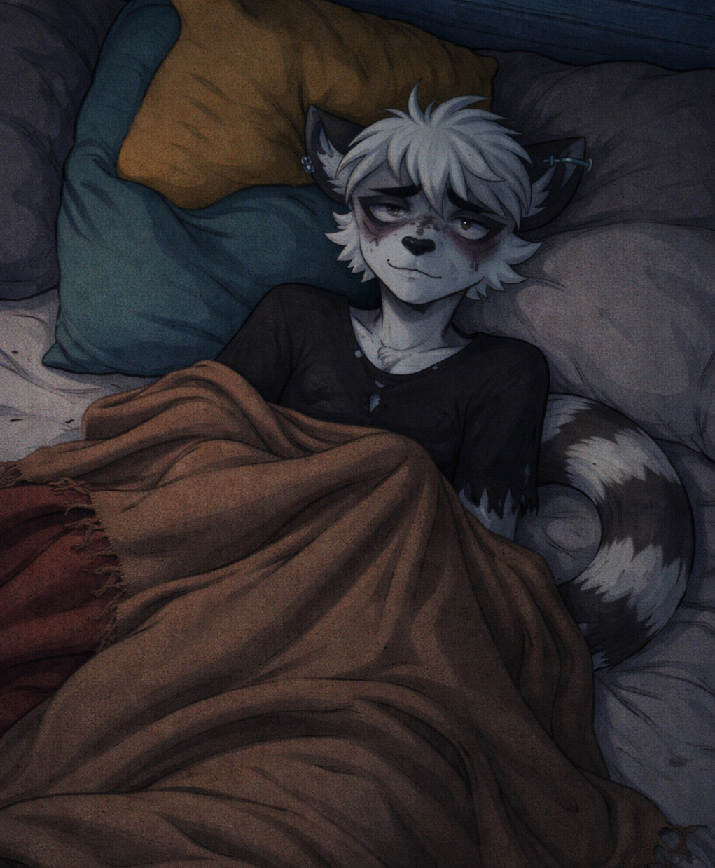 Леонард лежит в кровати, ему плохо